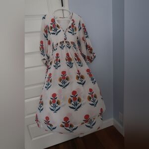 India Cotton Hand Block Print Dress
